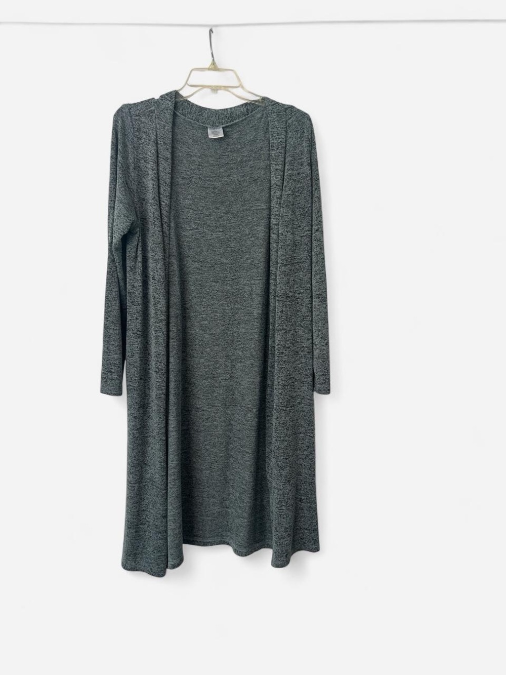 Gray Hello Mello long sleeve duster with pockets